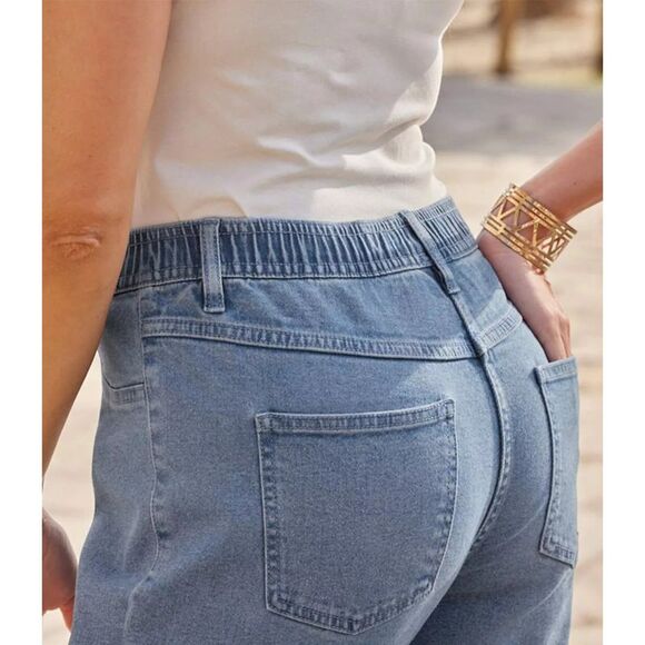 Atlas for Women Womens/Ladies Denim Cropped Jeggings / Blue - Picture 3 of 5